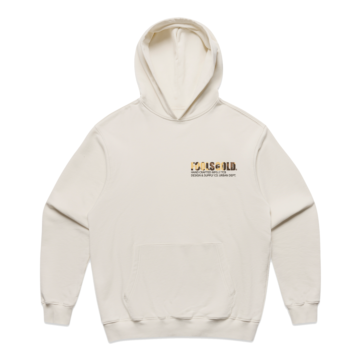 FOOLS GOLD - CRACKED LEOPARD - HEAVY HOODIE - NATURAL