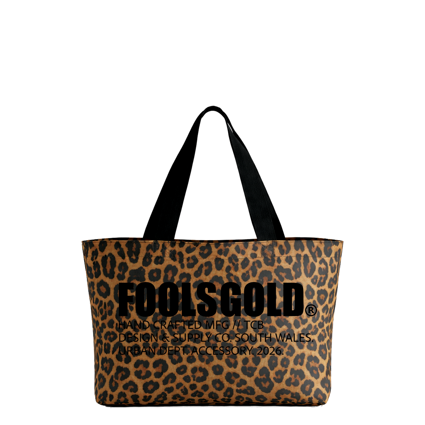FOOLS GOLD - ICON BLACKOUT - WEEKEND TOTE BAG - LEOPARD