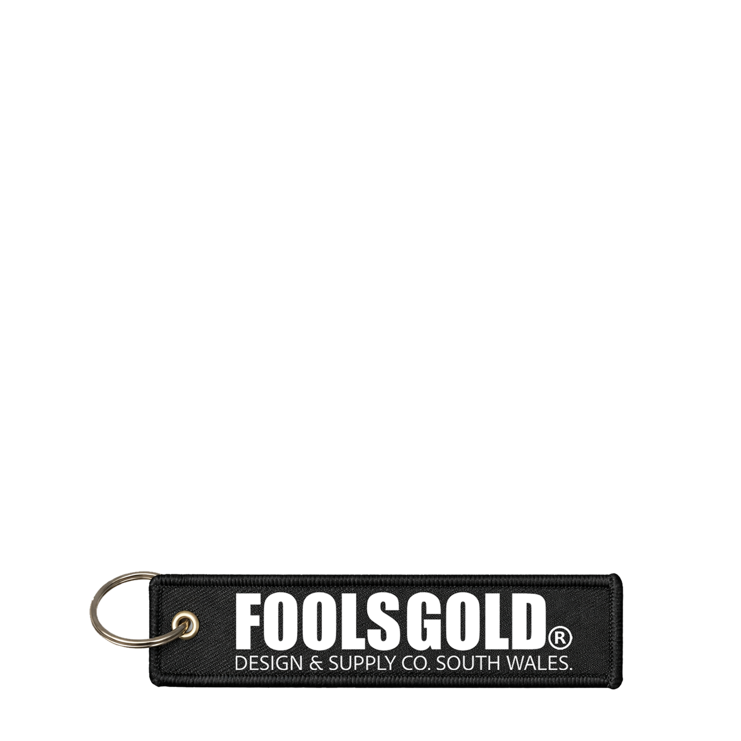 FOOLS GOLD - ICON - FLIGHT TAG KEYRING - BLACK
