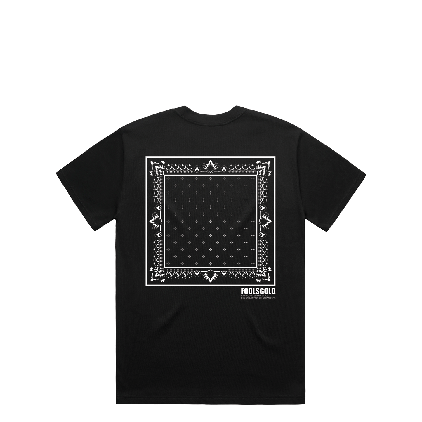 FOOLS GOLD - WESTERN BANDANA - T-SHIRT - BLACK