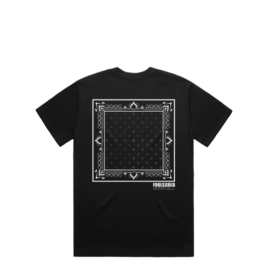 FOOLS GOLD - WESTERN BANDANA - T-SHIRT - BLACK