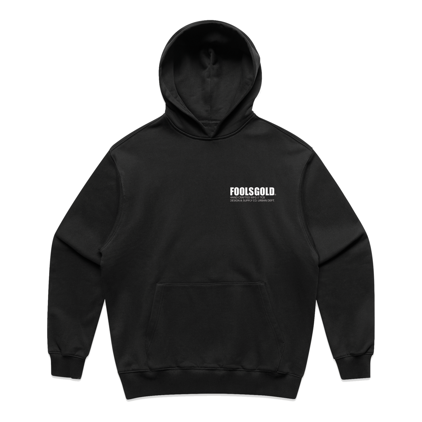 FOOLS GOLD - WESTERN BANDANA - HEAVY HOODIE - BLACK