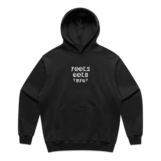 FOOLS GOLD - MFG BOLT - HEAVY HOODIE - BLACK