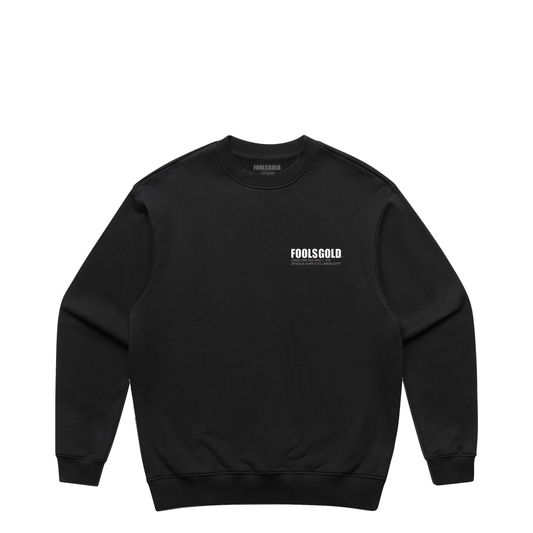 FOOLS GOLD - WESTERN BANDANA - HEAVY CREWNECK - BLACK