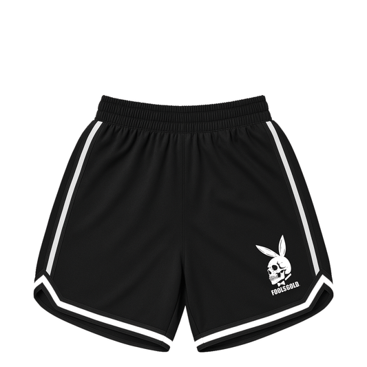 FOOLS GOLD - DEATH BUNNY - MESH SHORTS - BLACK