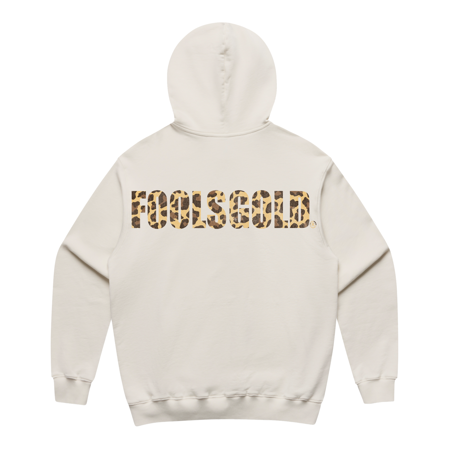 FOOLS GOLD - CRACKED LEOPARD - HEAVY HOODIE - NATURAL