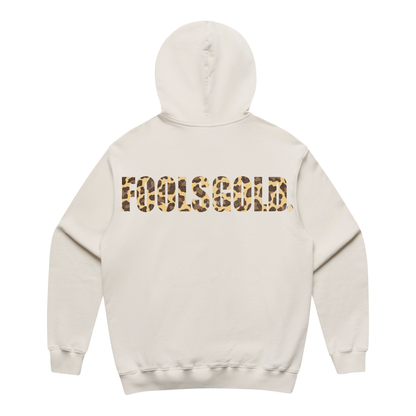 FOOLS GOLD - CRACKED LEOPARD - HEAVY HOODIE - NATURAL