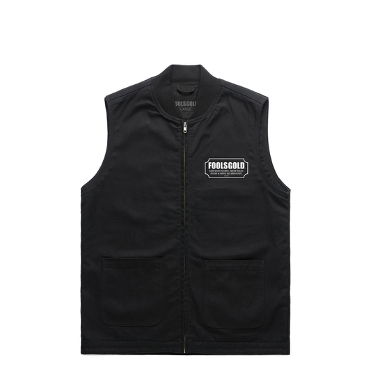 FOOLS GOLD - FOR THE CRAFT - DUCK CANVAS WORK VEST - BLACK