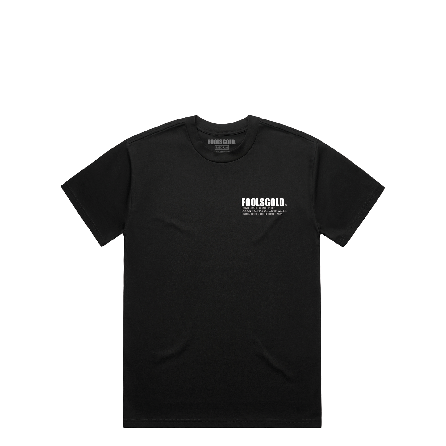 FOOLS GOLD - MINIMALIST - T-SHIRT - BLACK