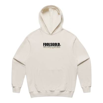 FOOLS GOLD - MAKING DIAMONDS - HEAVY HOODIE - ECRU