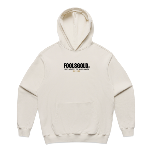 FOOLS GOLD - MAKING DIAMONDS - HEAVY HOODIE - ECRU