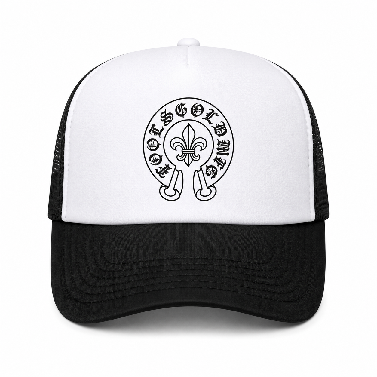 FOOLS GOLD - FLEUR - TRUCKER HAT - WHT/BLK