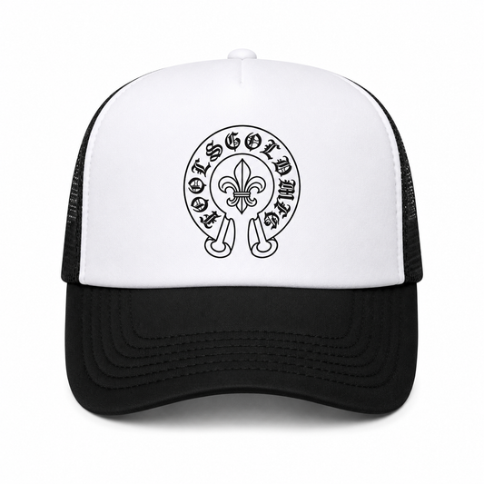 FOOLS GOLD - FLEUR - TRUCKER HAT - WHT/BLK