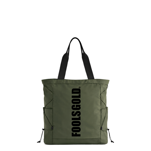 FOOLS GOLD - ICON - UTILITY TOTE BAG - OLIVE