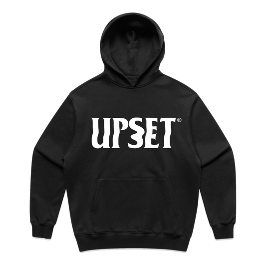 UPSET - GLITCHED - HEAVY HOODIE - BLACK